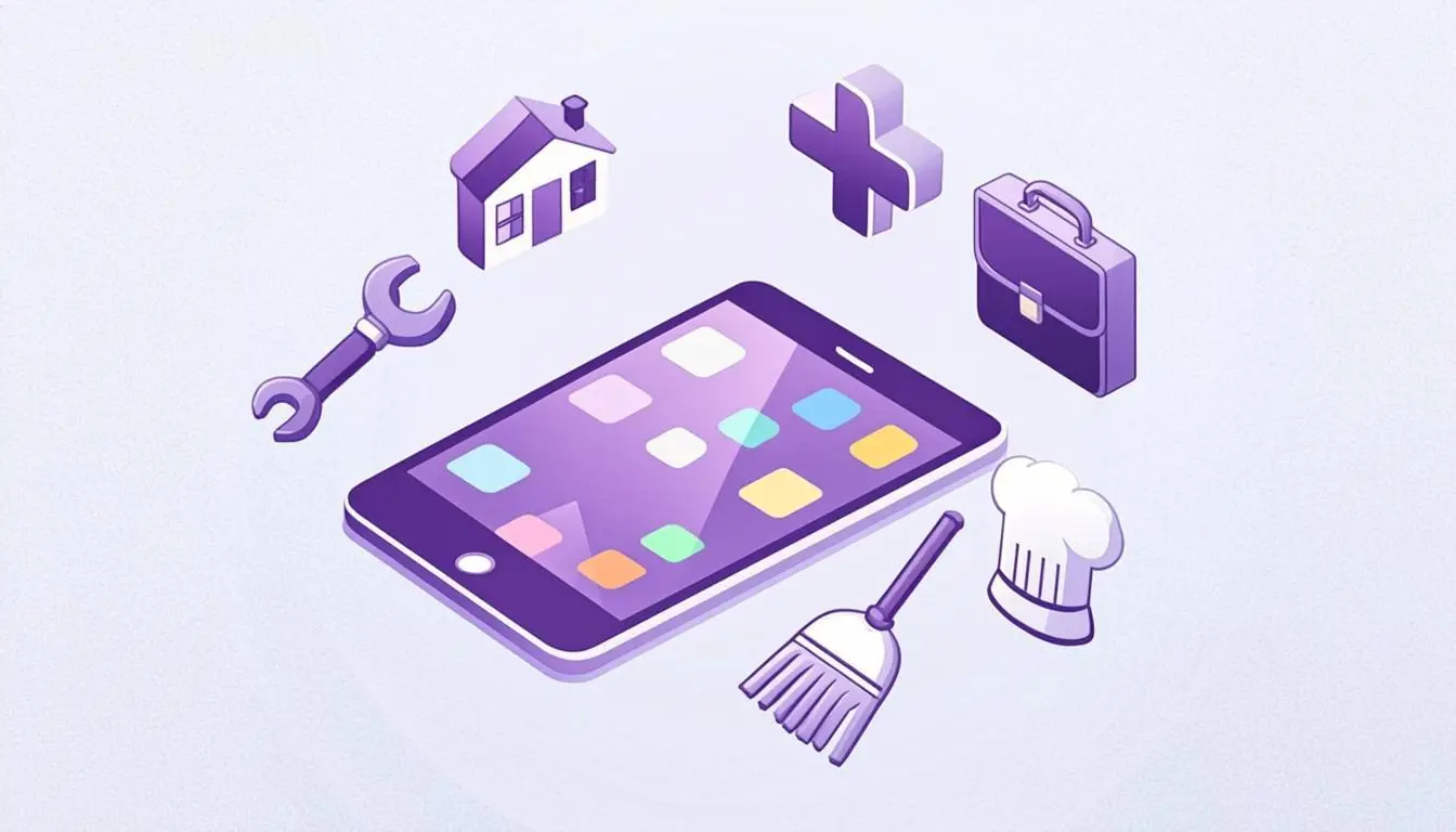 Illustration of medical and home care services